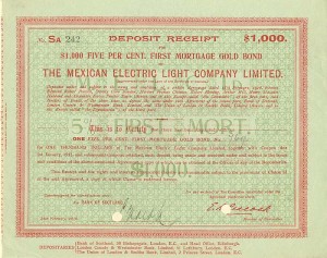 Mexican Electric Light Co. Limited - Bond